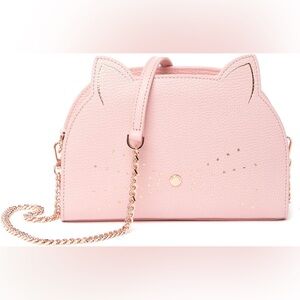 New! Ted Baker London Kirstie Cat Leather Crossbody Bag, light pink